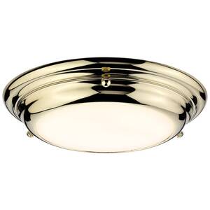 Welland 1 Light Mini LED Flush Light - Polished Brass