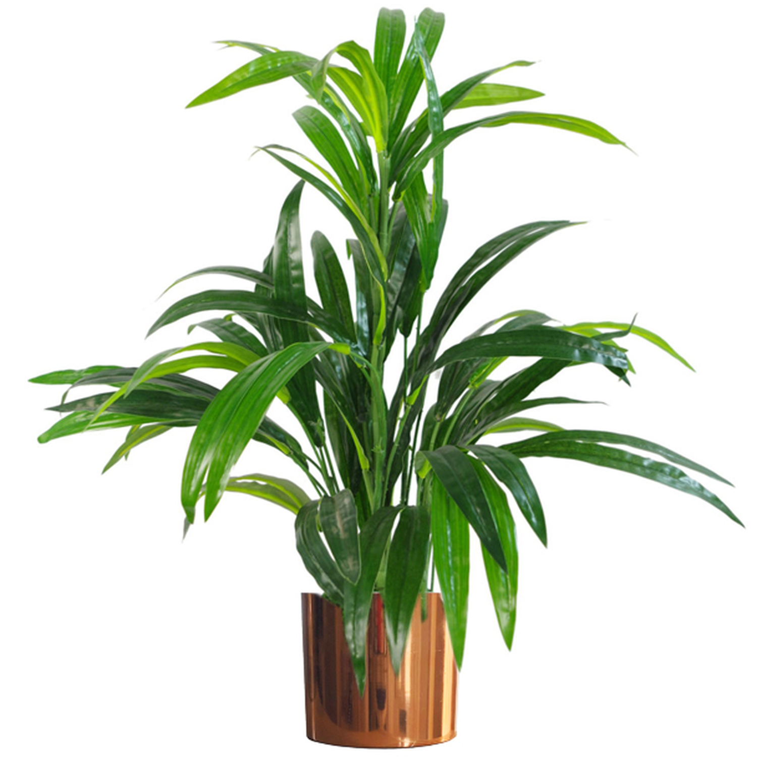 Artificial Realistic Bamboo Shrub with Metal Planter - Copper Planter