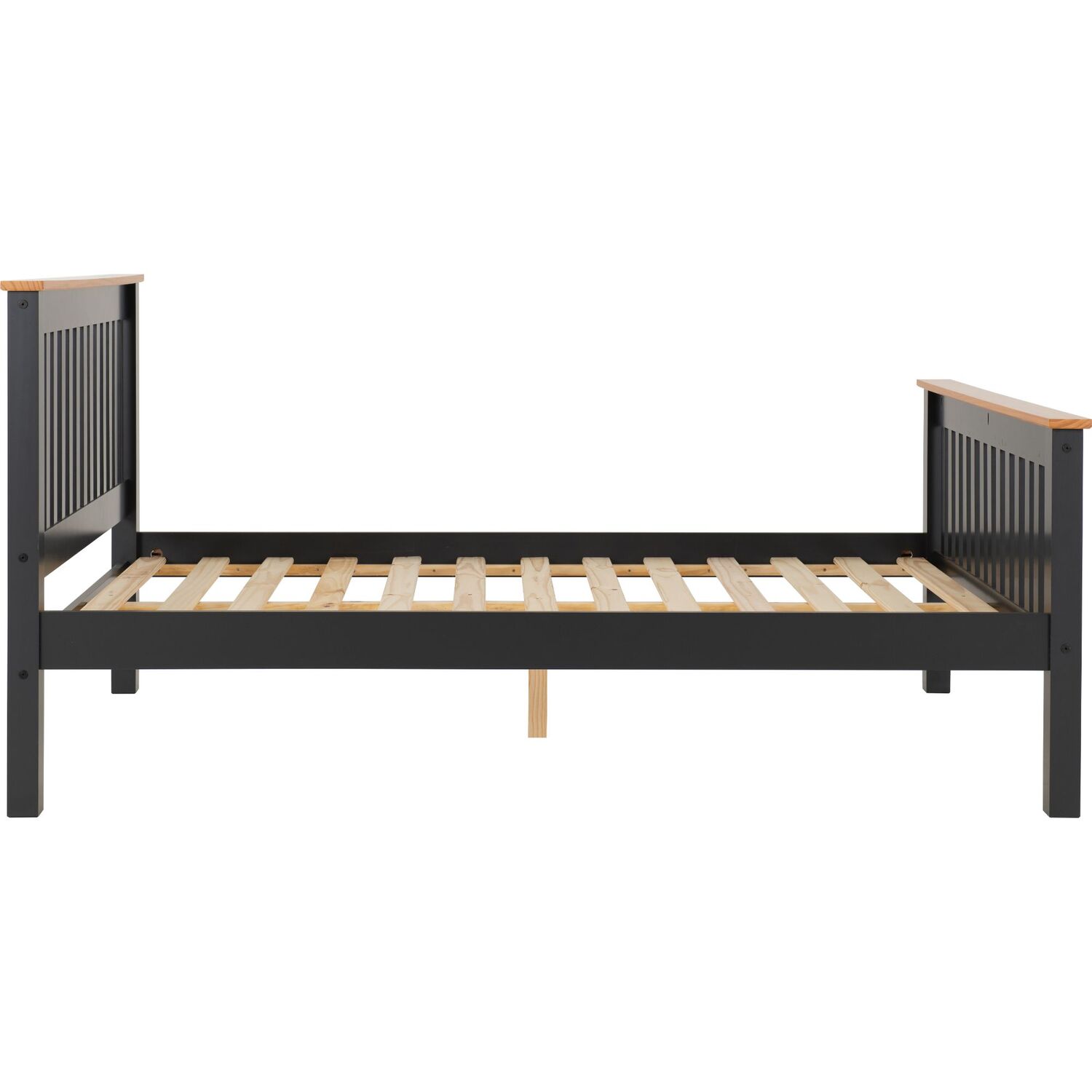 Monaco 4 6 Double Bed Frame - Grey And Oak