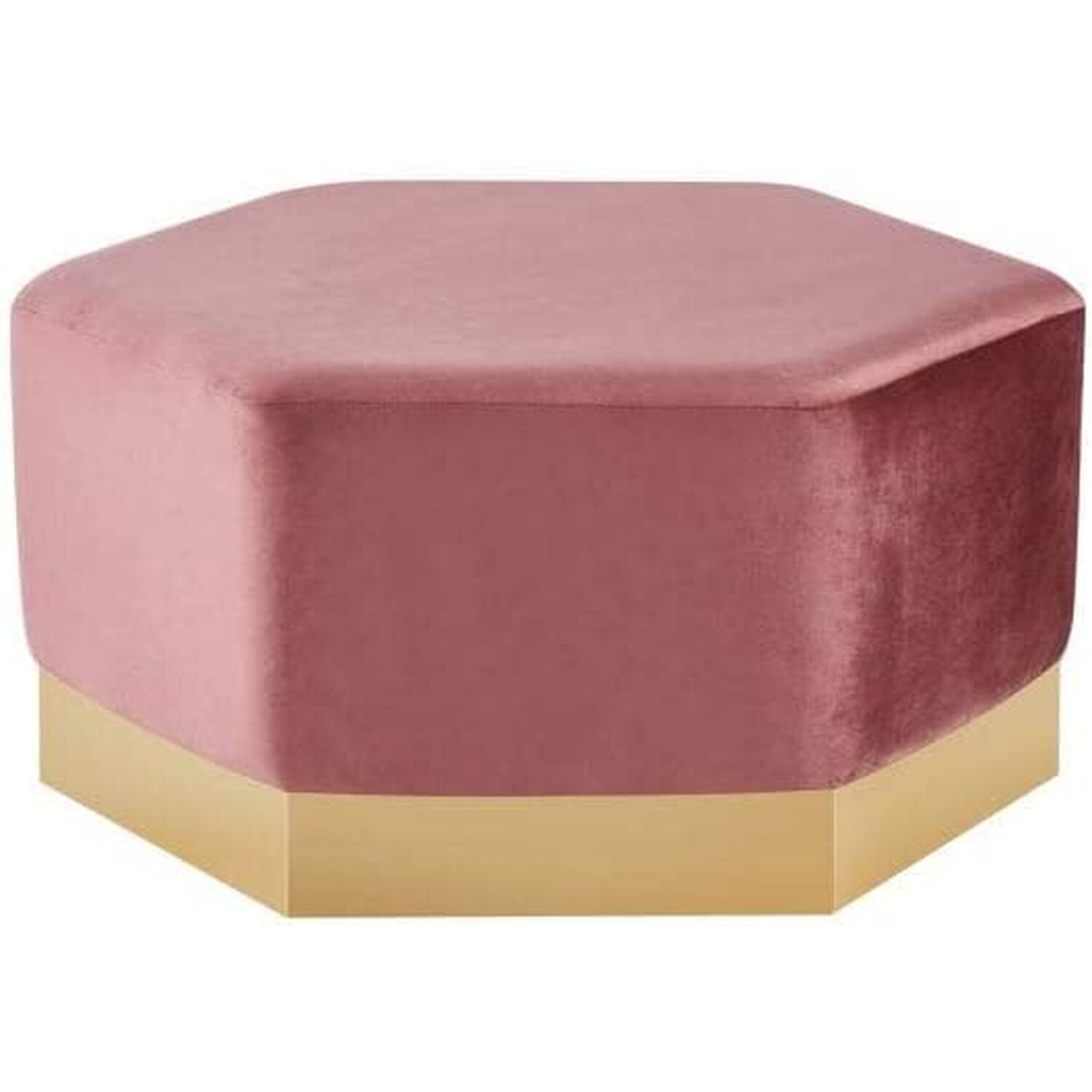 Amore Modern Xl Lux Pouffe Footstool Single - Pink