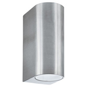 Twin Beam Outdoor Silver Wall Light