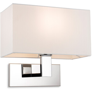 Raffles Wall Lamp Chrome Rectangle Cream Shade