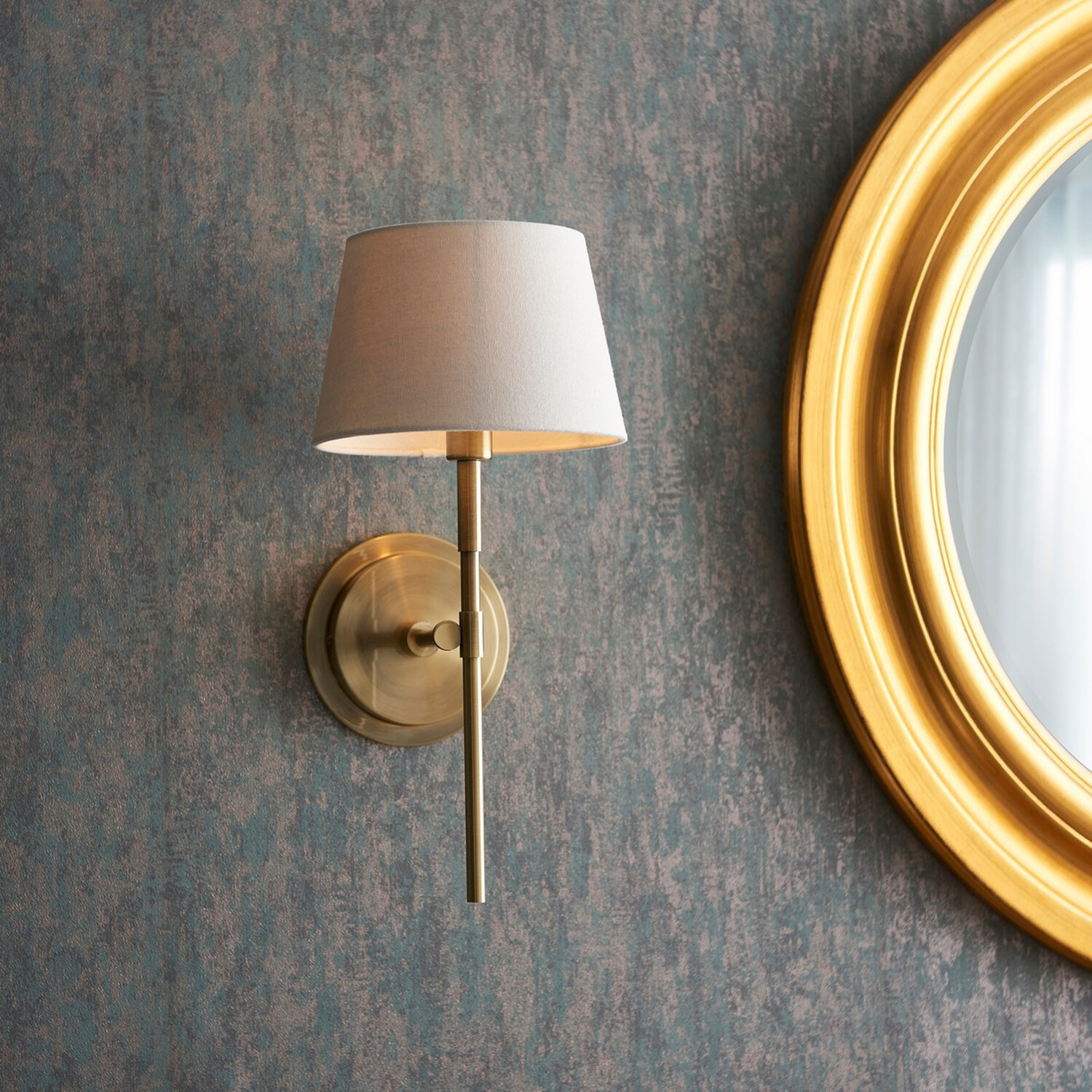 Rennes Fitting Only Wall Lamp Antique Brass Plate - Antique Brass