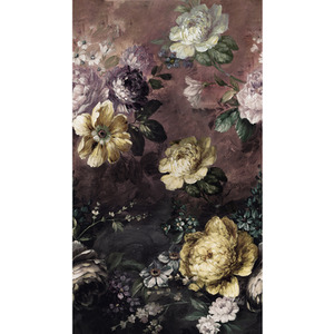 Painted Flowers Repeatable Mural Wallpaper
