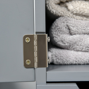Grey HOMCOM Tall Bathroom Cabinet Bathroom Storage Cabinet with Drawers shot 4365002