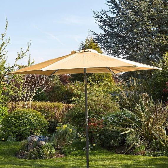 Home Source Gozo Aluminium 2.7m Crank and Tilt Parasol