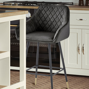 GUN METAL Bar Stool