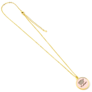 gold Pusheen the Cat Pink name Necklace shot 5219807