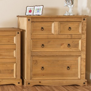 Corona Pine 2 plus 2 Drawer Storage Chest