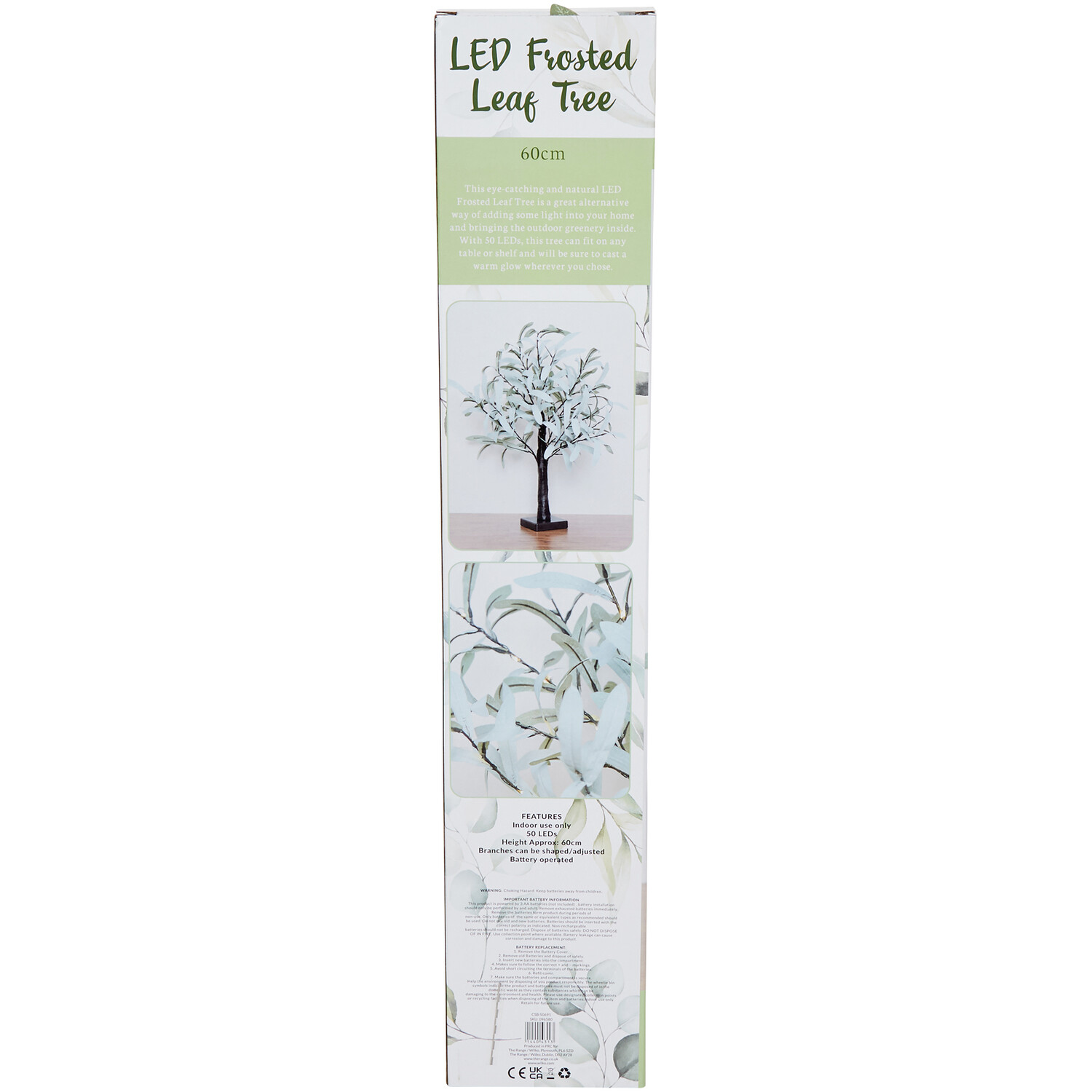 Led Frosted Leaf Tree