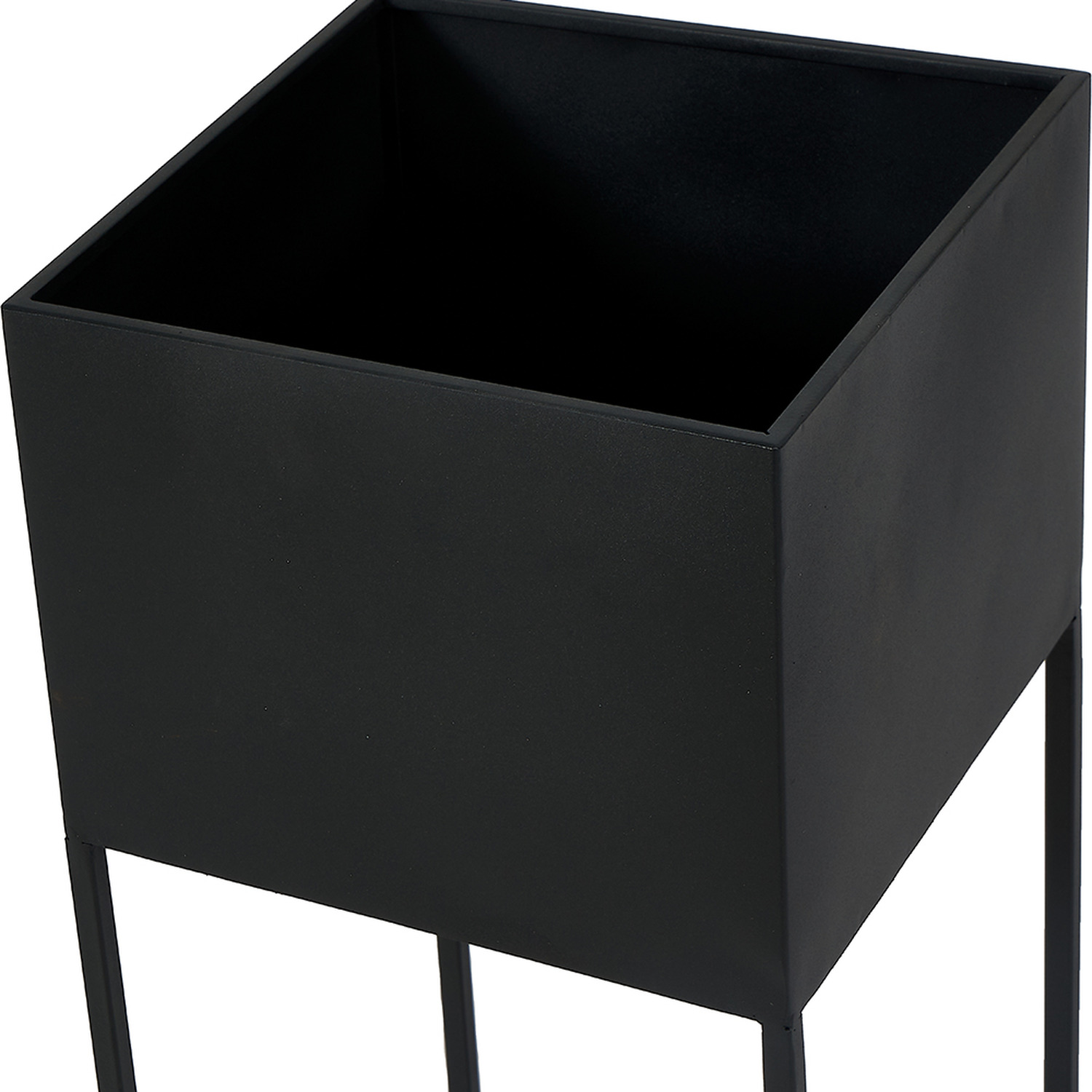 Set Of 2 Indoor Planters - Black 25cm