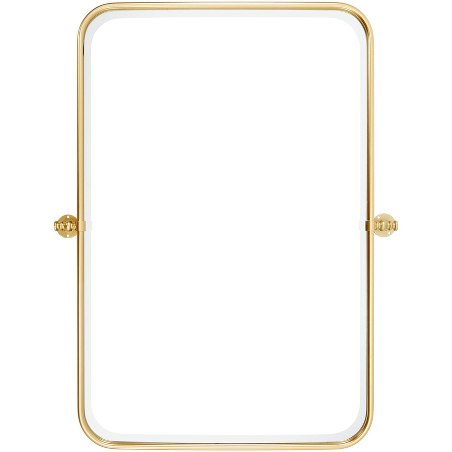 Rectangular Wall-mounted Decorative Metal Mirror - Gold