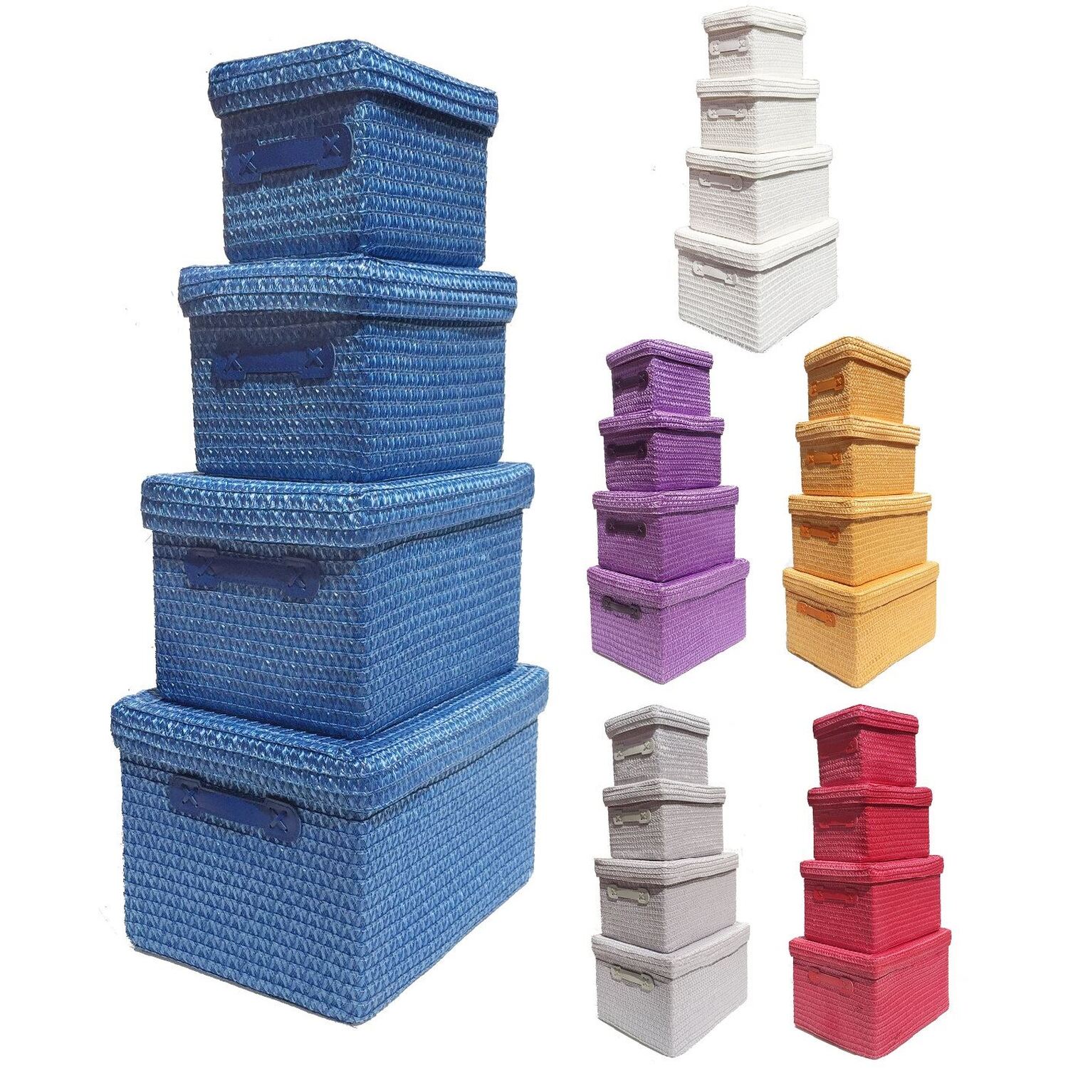 Image of Storage Baskets with Handle And Lid&hellip;