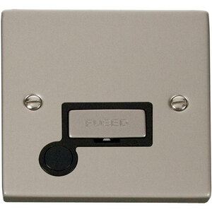 Pearl Nickel 13A Fused Ingot Connection Unit With Flex