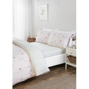 Niamh Floral Duvet Cover Pillowcase  Fitted Sheet Set