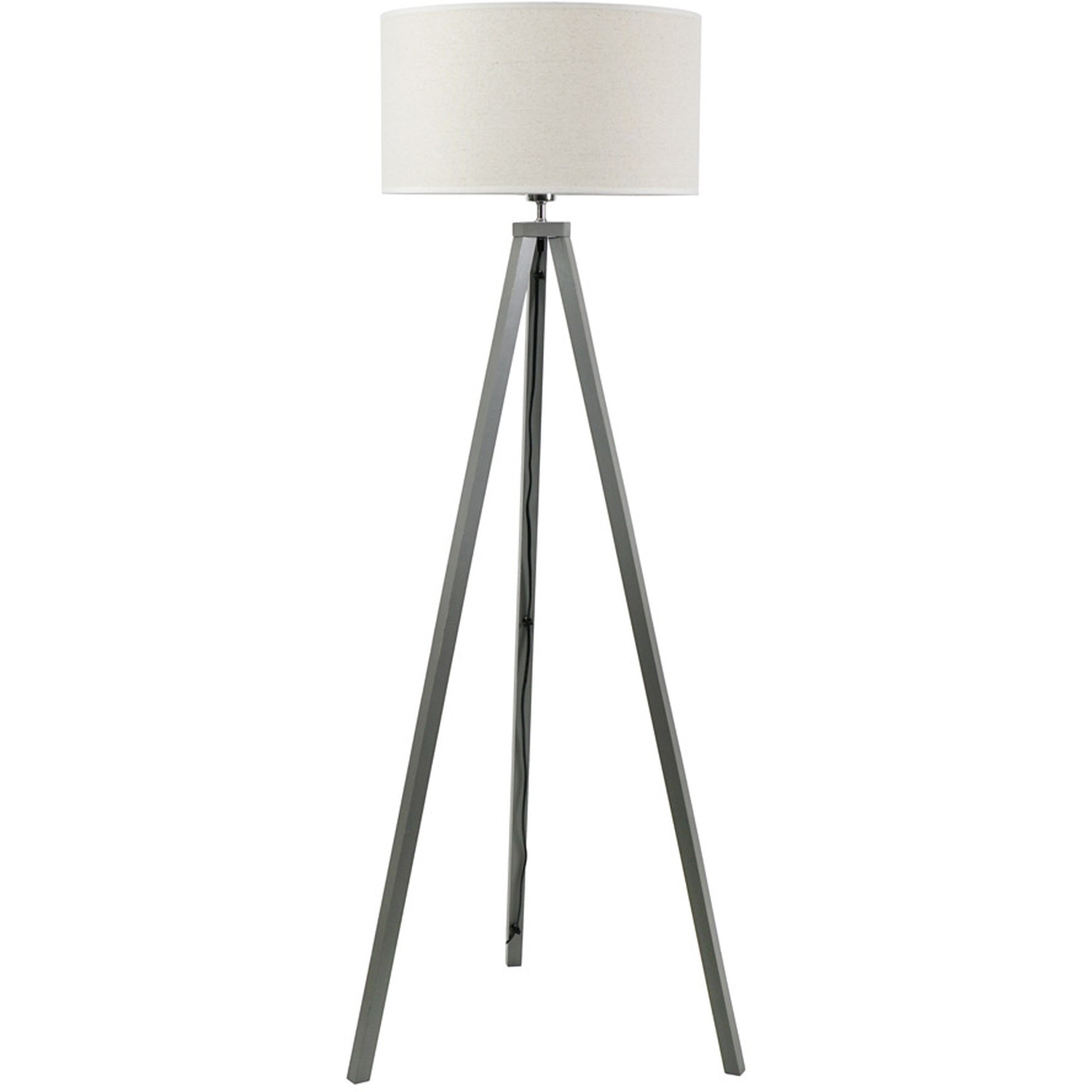 Image of Barbro Grey Wood Tripod Floor Lamp&hellip;