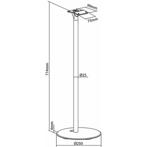 Single Speaker Stand Mount for Sonos Era 300 Black