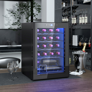 HOMCOM Freestanding Wine Cooler Fridge, 20 Bottle 800-242V70BK