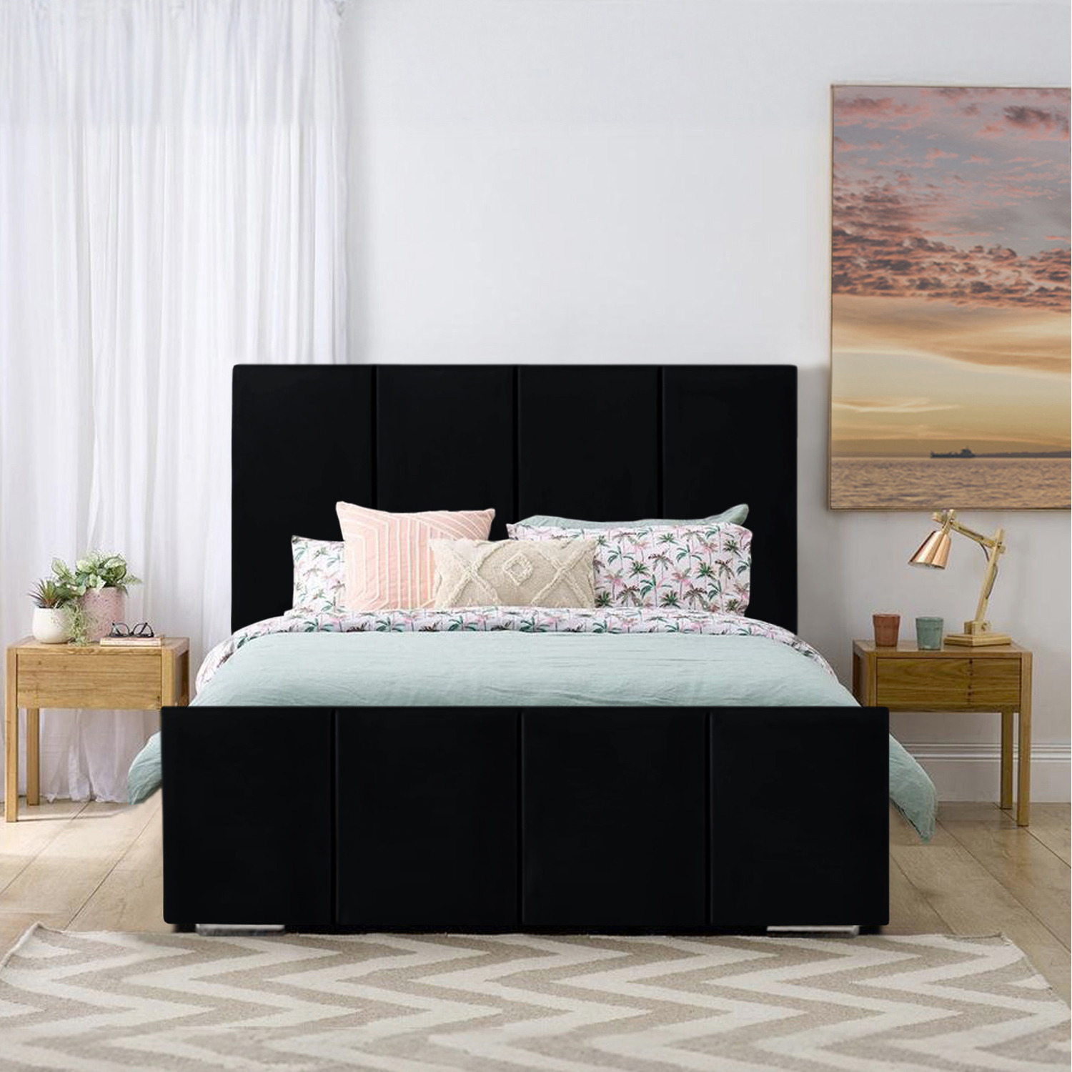 Brooklyn Bed Frame - Black Double