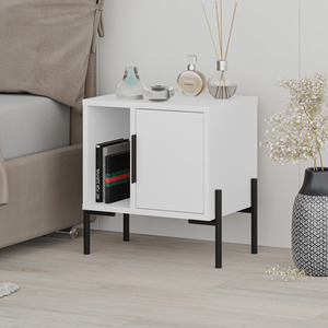 Glynn Bedside Table 1-Door Storage Cabinet