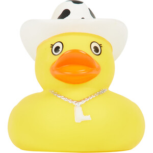 Cow Print Hat Rubber Duck