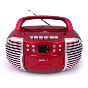 Retro Boombox Portable CD Cassette Player with Radio