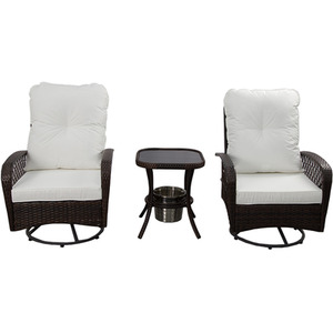 3Pcs Garden Bistro Set w Ice Bucket