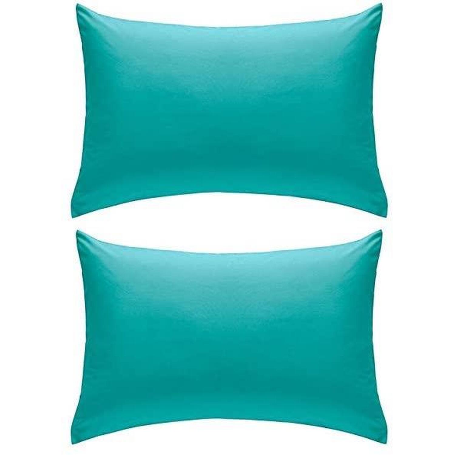 Percale Plain Pillowcase Pair - Teal