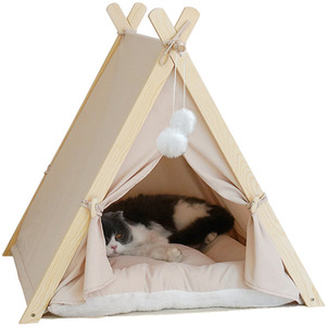 Kidkid Dog Bed Tent with Thick Cushion and Teepee Design
