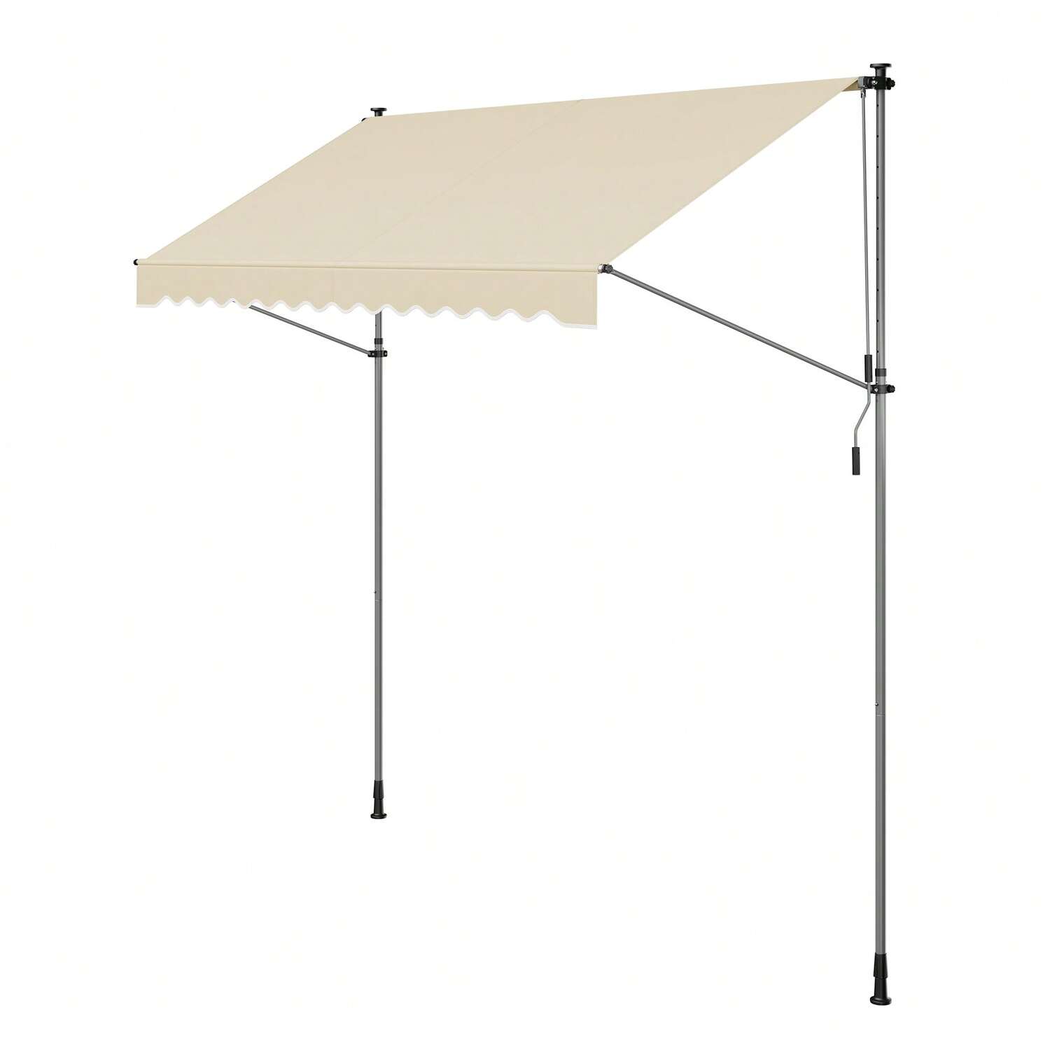 Image of SONGMICS Manual Retractable Awning - Grey