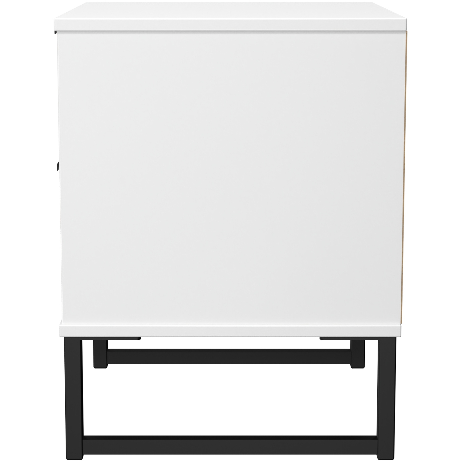Fluted Ready Assembled 2 Drawer Bedside - White Matt