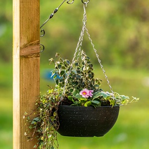 35cm Flecked Stone Effect Hanging Basket