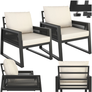 Garden Furniture Set Capri In A Corded Design And Aluminium Frame