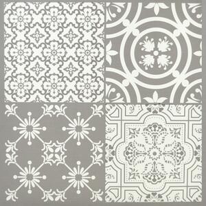 Grey Moroccan Style Vinyl Floor Tiles