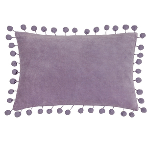 Dora Rectangular Velvet Pom Pom Cushion Cover