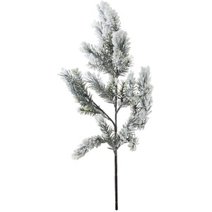 White and Green Heavy Snow Pine Spray
