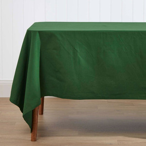 Dark Green / 54x54 in Plain Cotton Tablecloth shot 10251787