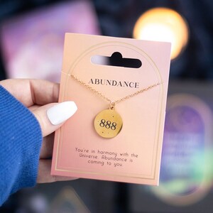 Abundance 888 Angel Number Necklace For Divine Guidance