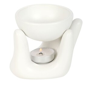 Chic Hand-Shaped Ceramic Oil Burner For Fragrance Diffusion