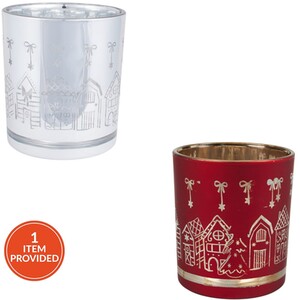 Christmas Glass Candle Holder