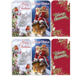 6 Traditional Christmas Money Wallets With Envelopes Gift Cards