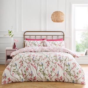 Cherry Blossom Birds Duvet Set