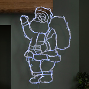 Battery Powered Light up Hanging Christmas Santa with LEDs