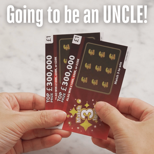 2 Pack You're Going to be an Uncle Scratch Cards