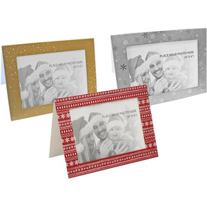 36 Photo Christmas Cards Red Gold And Silver