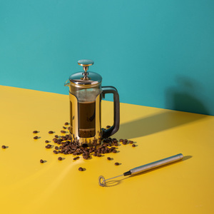 La Cafetire Roma 3 Cup Cafetire and Handheld Coffee Frother Set, 350ml