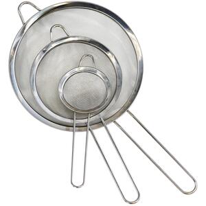 Fine Mesh Sieve Set of 3 Strainers  Colanders for Kitchen