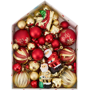 72-Piece Ornaments for Christmas Tree Decorations