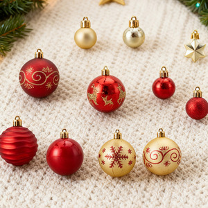 Lifeideas Set of 44 Hanging Christmas Tree Baubles