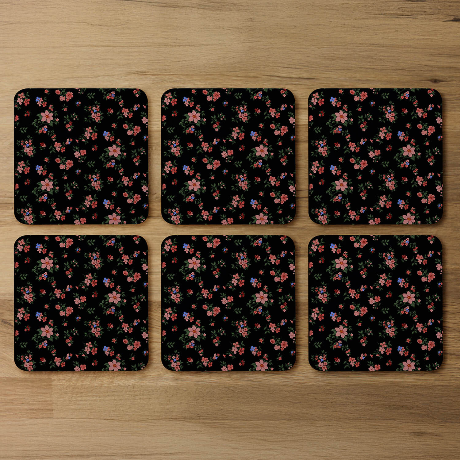 Beautiful Pink Flowers Coaster - Pink